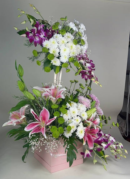 Orchid Elegance Bloom Tower 💐✨