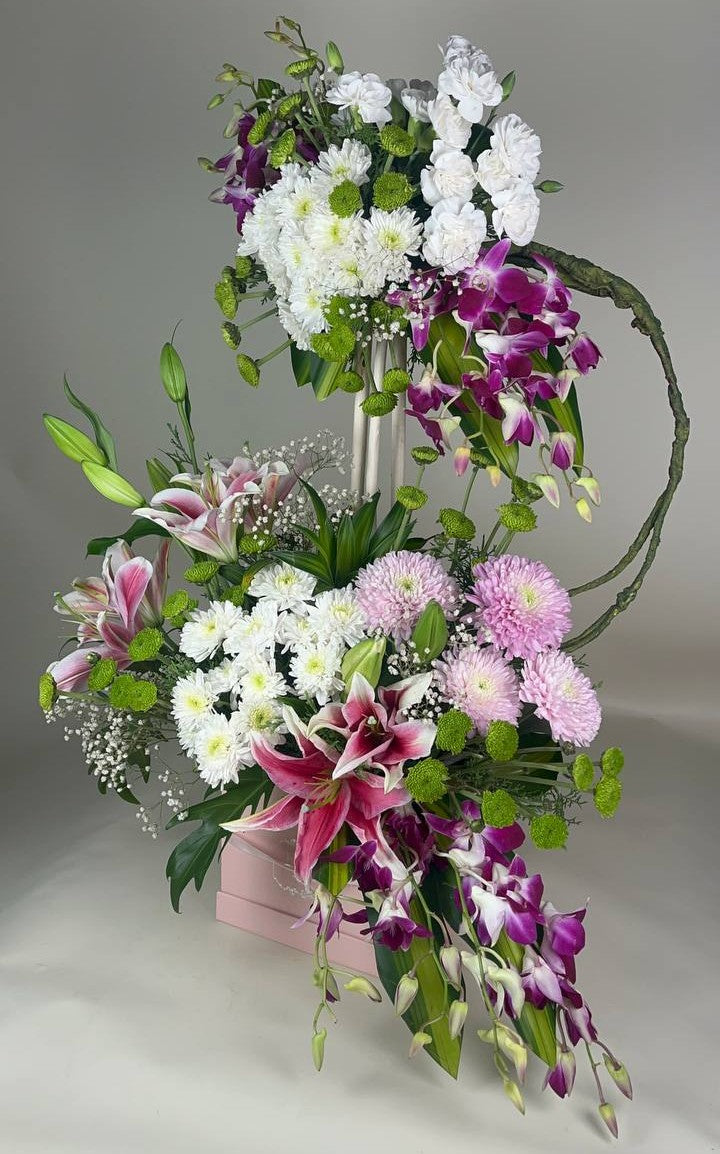 Orchid Elegance Bloom Tower 💐✨